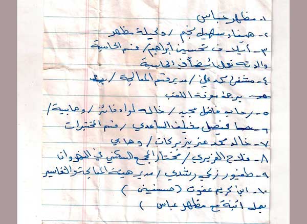 شاهد عيان يحصل على وثيقة تكشف التعاون بين ألأجهزة الأمنية ومليشيا جيش المهدي لاغتيال أهل السنة.